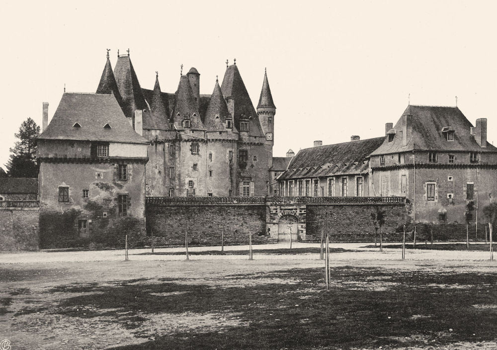 DORDOGNE. Château de Jumilhac-le-Grand 1904 old antique vintage print picture